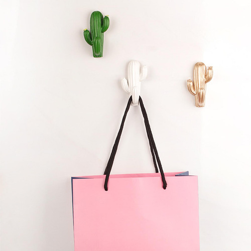 3 Forma De Cactus Colgador De Llaves Bolsas Áurea Recta