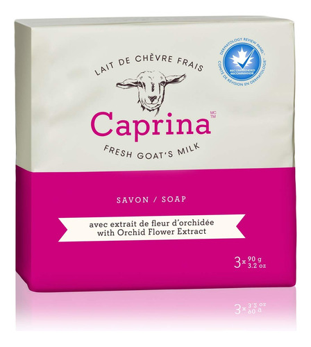 Caprina - Barra De Jabon De Leche De Cabra Fresca, Aceite De