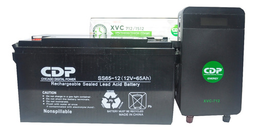 Combo Inversor / Ups Cargador Cdp Xvc-712 + 1 Batería 65ah
