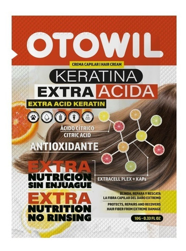 Imagen 3 de 7 de Keratina Extra Acida C/ Acido Citrico Sin Enjuague Caja X48u