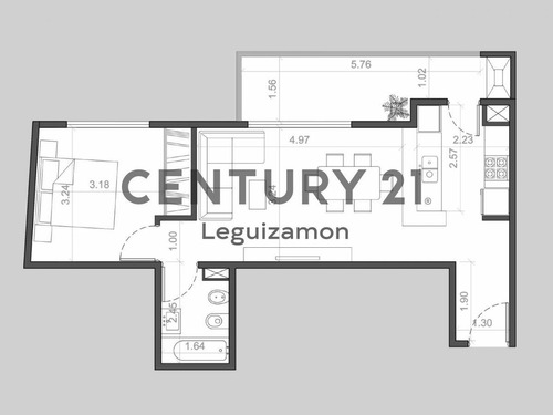 Imagen 10 de 10 de Excelente Departamento 2 Ambientes A Estrenar Con Cochera