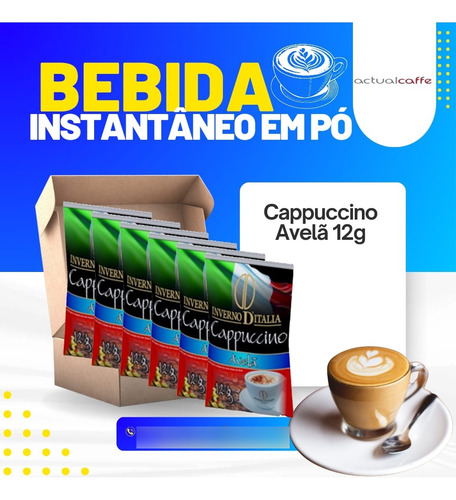 Cappuccino Avelã 12g Cx C/ 100 Unidades Inverno D'italia