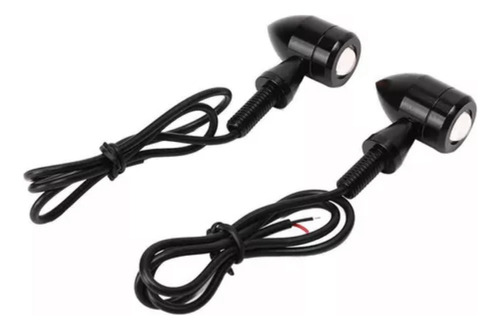 Set X2 Intermitente Led Mini Para Moto De Metal