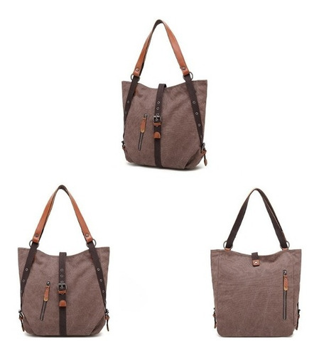 Imagen 2 de 6 de Bolso Para Mujer, Gran Original Lona Impermeable
