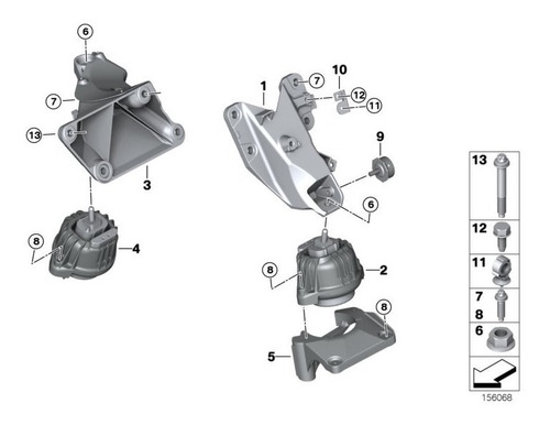 Soporte Motor Izquierdo Bmw 550 750 2008-2016 Premium