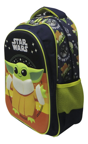 Mochila Infantil Escolar 3d Star Wars Bebe Yoda 40x30x11