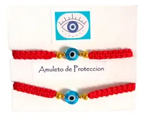 Comprar 2 Pulseras Amuleto De Protección Y Suerte Ojo Turco Hilo