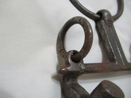 Antiguo Freno Mulero Caballo Hierro Y Plata Con Argollas (Usado)