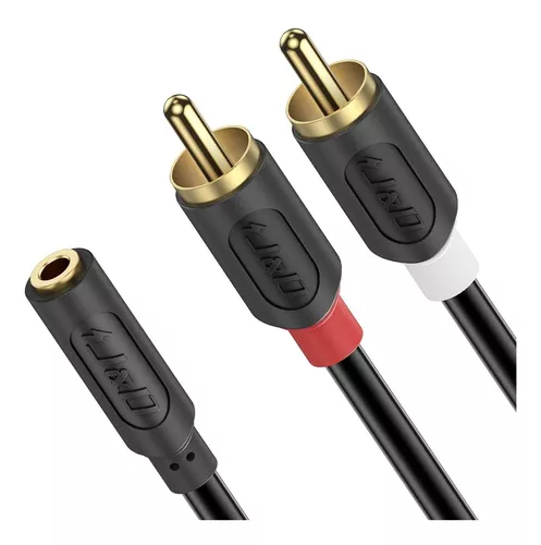 Cable de audio Jack 3,5 mm macho a 2 RCA hembra