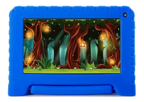 Tablet infantil kid pad 3g plus multilaser nb291 azul crianca aula online   netflix jogo