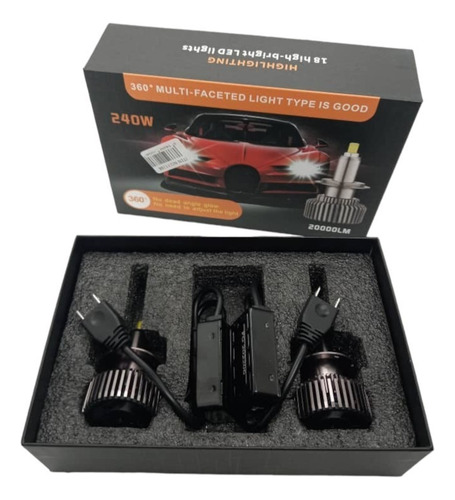 Par Ampolletas Turboled H7 Super Bright 360 Grados