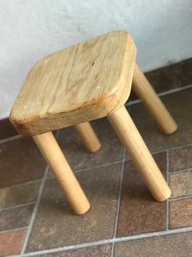 Taburete Para Niño (a) Asiento Infantil Banco Madera