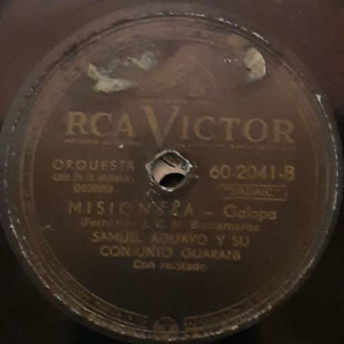 Pasta Samuel Aguayo Castelar Guarani Rca Victor C139