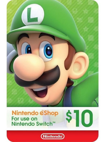 Tarjeta Nintendo Eshop $10 Usd Para Cuenta Usa