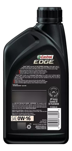 Aceite Castrol Edge 0w-16 Full Sintético