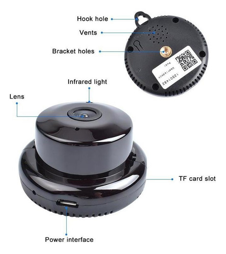 Mini Cámara Espía Con Visión Nocturna Wifi Por Infrarrojos