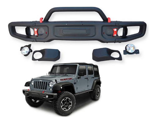 Defensa Facia Bumper Jeep Jk Delantero 10 Aniversario