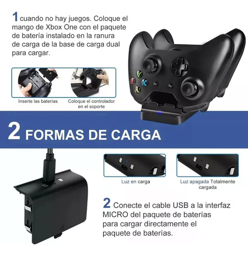 Carga Y Juega Base Doble Para Control Xbox One X S / Series