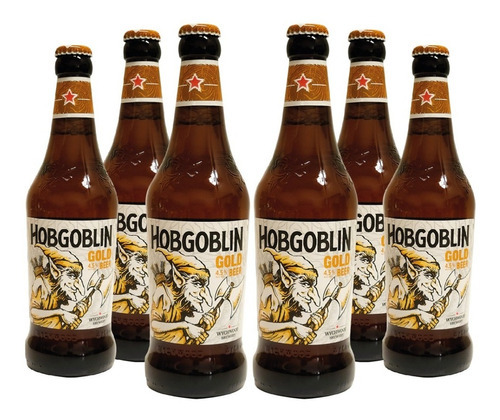Six Pack Cerveza Wychwood Hobgoblin Gold 500ml C/u