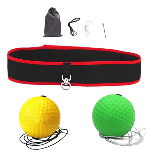 2 Pelota De Boxeo Para , Diadema, Pelota De Bolas Amarillas