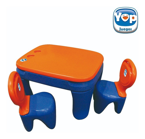 Mesa Infantil Con Sillas De Plástico Juegos Yop