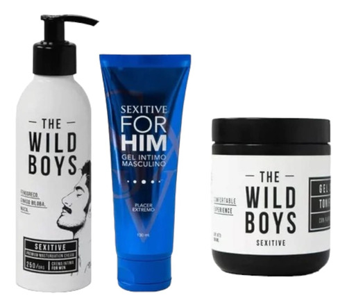 Combo Kit Gel Lubricante Estimulante Intimo Masculino 