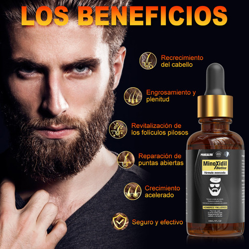 Minoxidil al 15% Adicionado con Aceite Líquido para Hombres y Mujeres Minoxidil15% Liquido de Crecimiento y Fortalecimiento de Cabello 30ml