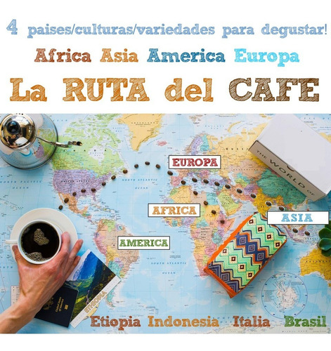 Combo Kit Cafetera Tipo Volturno Box Degustacion 4 Paises!