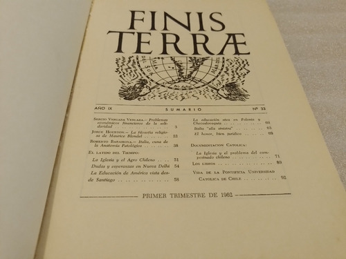 Revista Finis Terrae 33 Primer Trimestre 1962