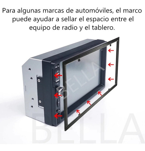 Imagen 8 de 9 de Estéreo De Coche Pantalla Táctil 7 Bluetooth Camara Reversa