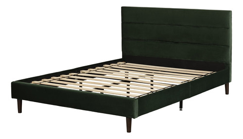 South Shore Maliza - Cama Completa Tapizada Con Plataforma, 