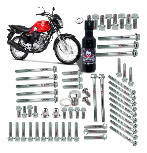 Clown Kit Parafusos Cromado Motor Todo Cg Start 160 B4c