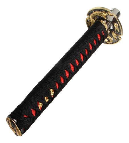Pomo Espada Samurai Transmisión Automática 20cm Negro Rojo