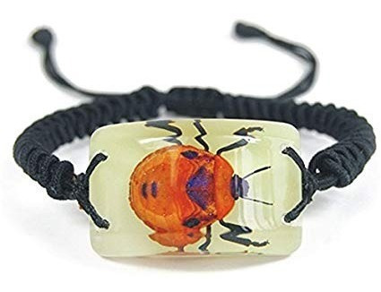 Genuino Glow Bug Flower In The Dark Pulsera Ajustable