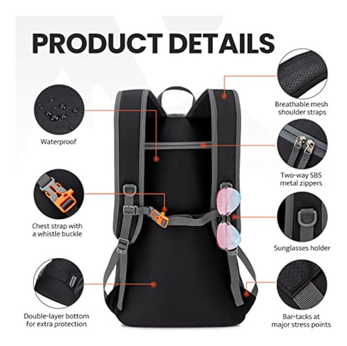 Venture Pal Mochila Ligera Y Plegable De 40 Litros