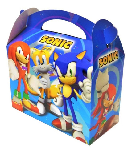Cajita Feliz Sonic Sorpresas X6und Decoración Fiesta  Piñata