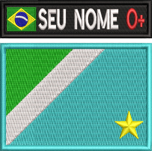 Kit 2pç Tarjeta C/ Nome E Bandeira Mato Grosso Do Sul Ban209
