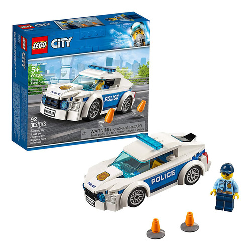 Lego City Police Patrol Car 60239 Building Kit (92 Piezas)