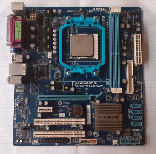 Placa Gigabyte M68m-s2p Am2 Am2+ Am3+lata+ Athlon Ii X2 (Usado)