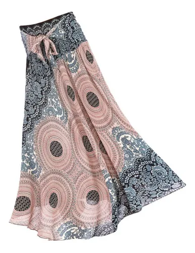 Bake Vestido Largo Con Falda Bohemia Hippie For Mujer, Ropa
