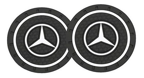 2 Unidades Insignia Posa Vasos Mercedes Benz Goma Flexible 