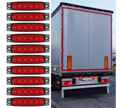 Imagen 3 de 4 de Luz Led Indicadora Lateral Señalizador 12v Camion Trailer
