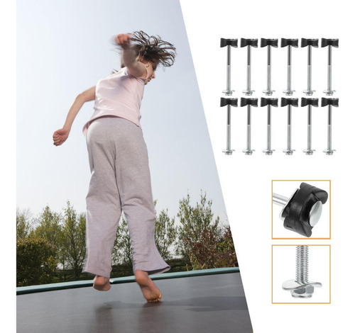 ` 12x Tornillos De Trampolín Hierro Durable Estable Anti