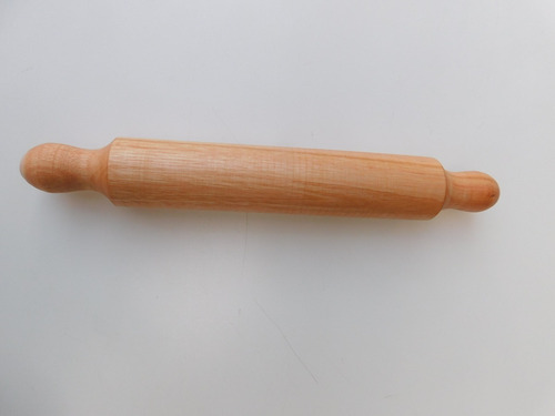 Palote Para Amasar De Madera Maciza 24 Cm. Ideal Niños.