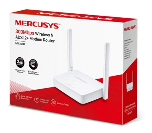 Modem Router Aba Adsl+2 N300 +5dbi Banda Ancha Internet Wifi