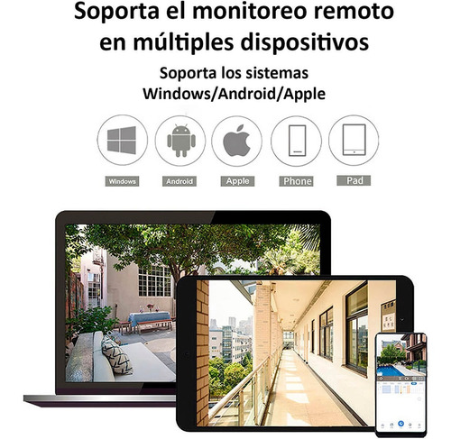 Reflector Camara Ip Wifi Exterior 180° Movimiento Alarma P2p