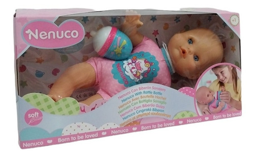 Muñeca Bebé Nenuco Mamadera/sonajero - Soft 