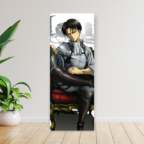 Imagen 5 de 8 de Cuadro Grande 30x80 Cm Shingeki No Kyojin Capitan Levi