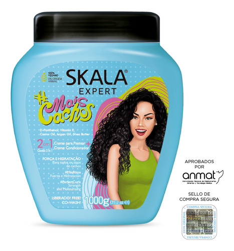 Máscara Vegana Crema Peinar Rizos Mais Cachos X1kg Skala