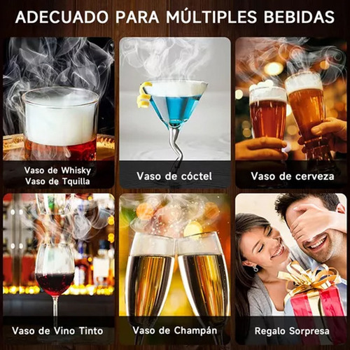 Kit De Fabrico De Cocktails Com Maçarico E Lascas De Madeira